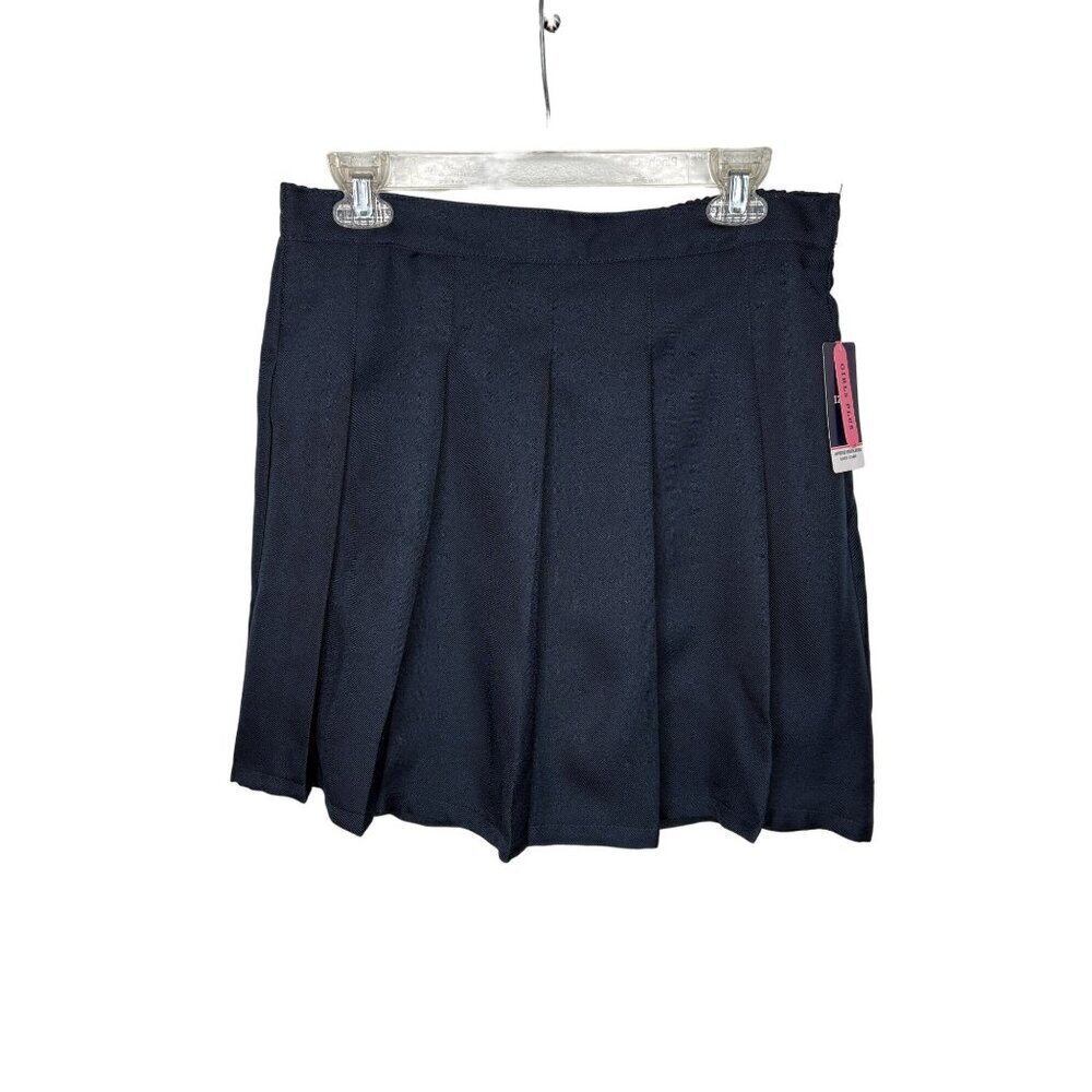 Girls Navy Pleated Skirt With Shorts 20.5 Plus By French Toast